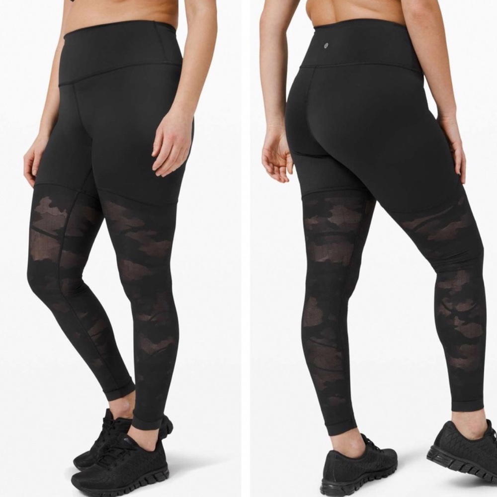Lulu lemon camo mesh leggings size 4
